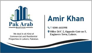 Pak Arab Real State. 0300-4411998