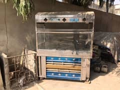 Food Counter with french fries equipment