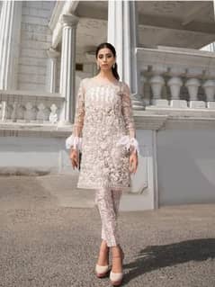 3 piece designer net suit