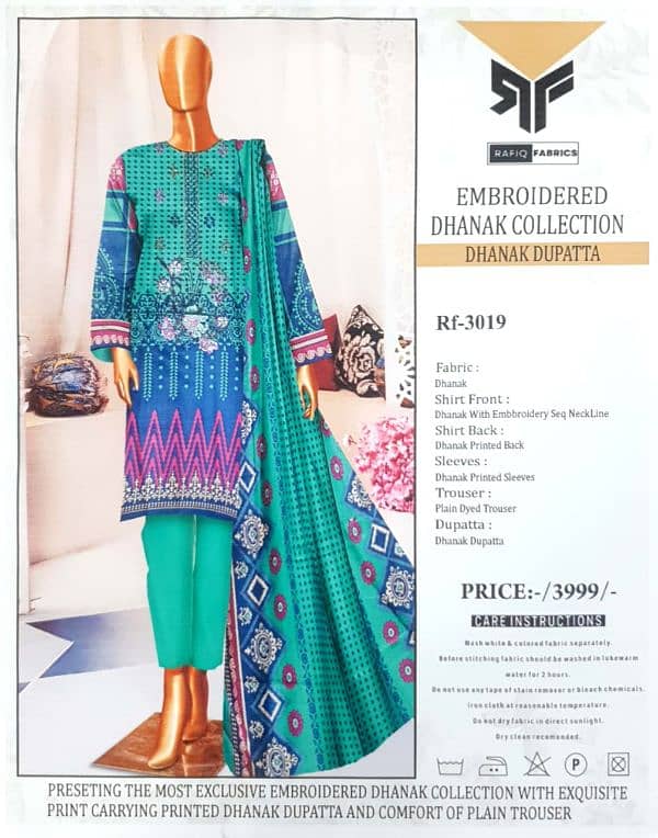 Formal Wear | Women Suite | Women 3 Pcs Unstitched | Dhanak 0