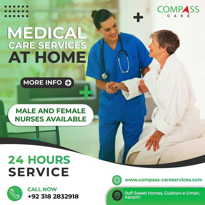 Home Nursing Care - Patient attendant/Care Taker/Male/Female Nurses 9