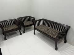 4 seater wooden sofa set