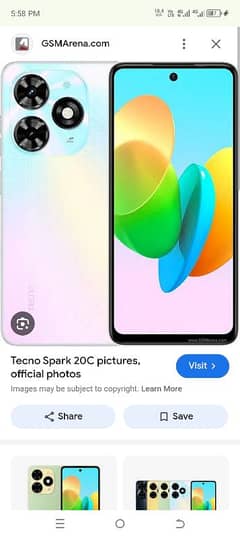 Tecno spark 20C 4+4 ram and 128 gb memory