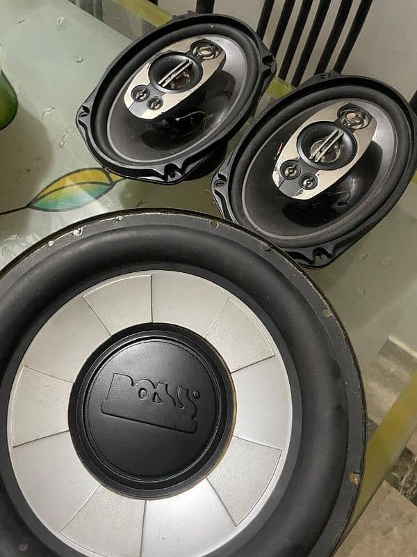 pioneer speakers and woofer 0