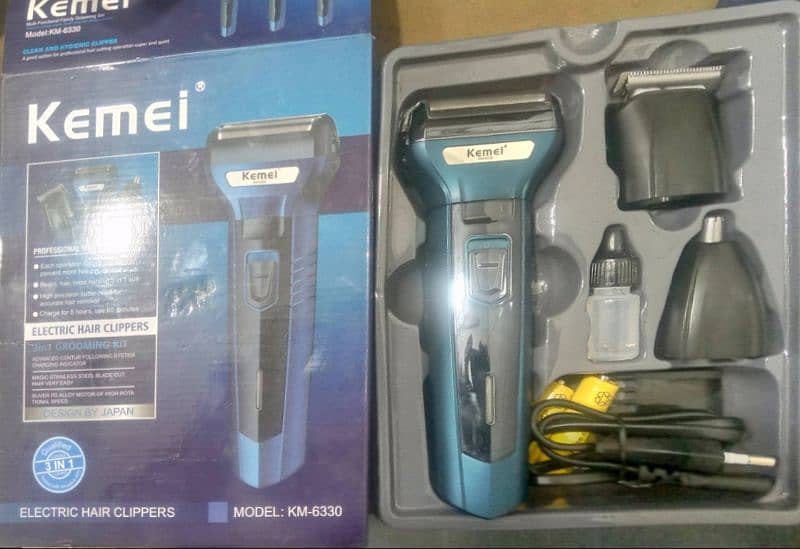 Original Kemei KM-6330 3 in 1 Professional Hair Trimmer 0