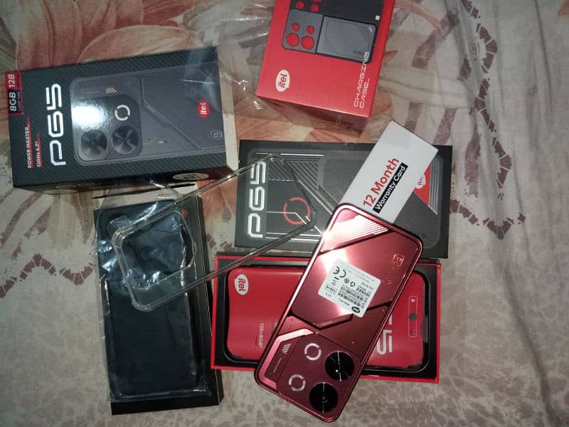 itel p65 4/128 with 2400 mah charging case 0