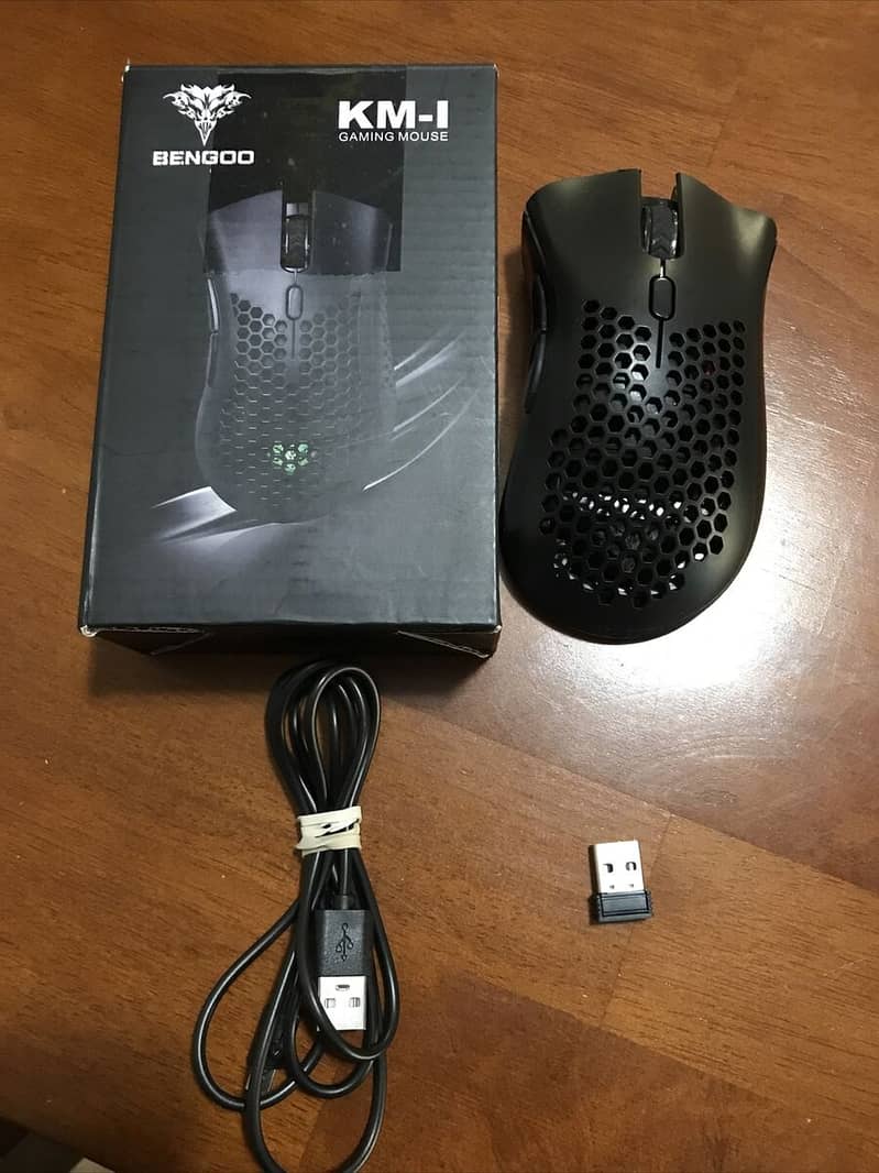 Wireless Rechargeable RGB Gaming Mouse - Ultra-Lightweight, Honeycomb. 12