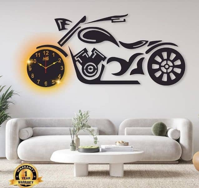 40+ Beautiful Laminated Wall Clock Designs With Backlight 7