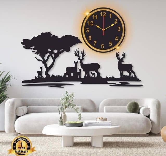 40+ Beautiful Laminated Wall Clock Designs With Backlight 9