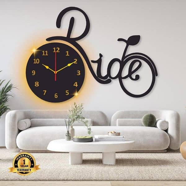 40+ Beautiful Laminated Wall Clock Designs With Backlight 19