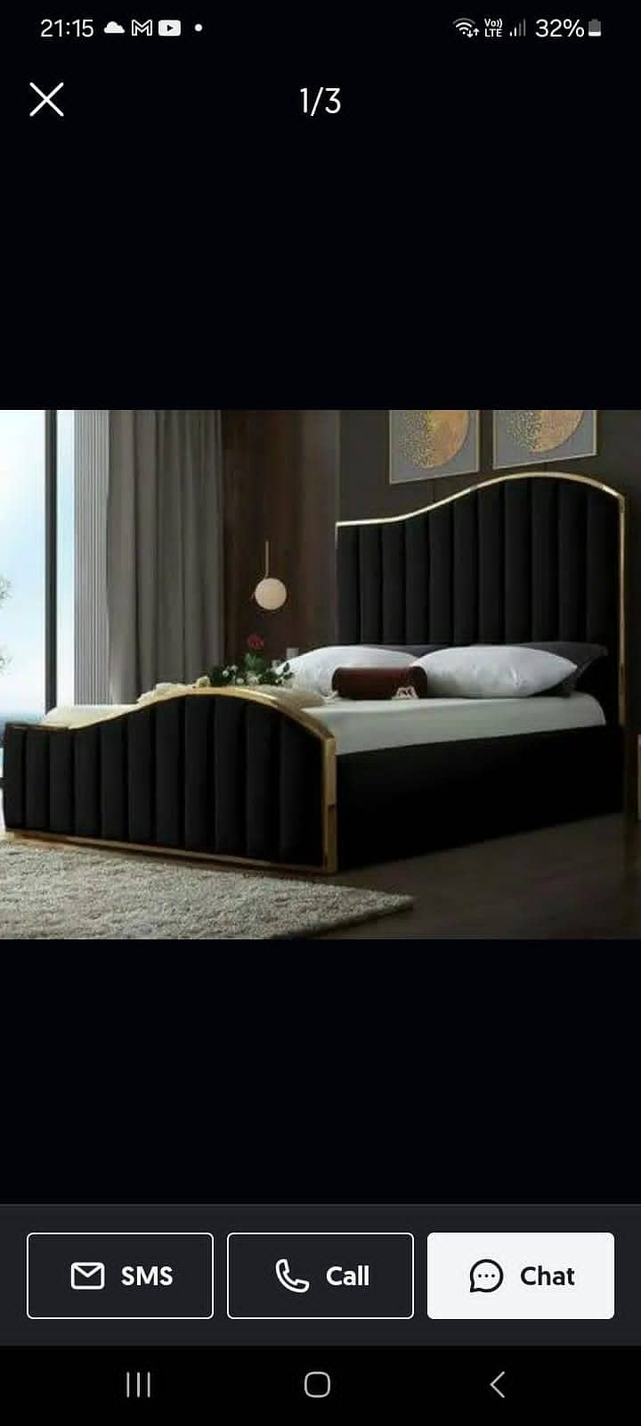 Bed /Double Bed / king size Bed / Poshish Bed /Bed set /Side table 6