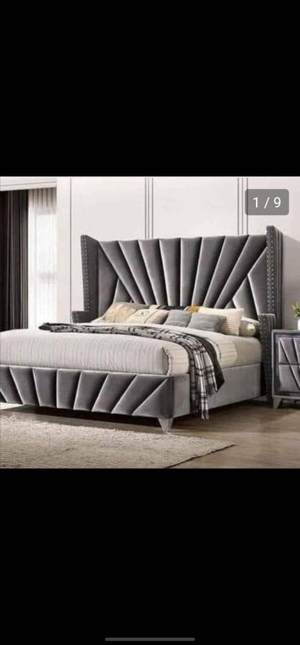 Bed /Double Bed / king size Bed / Poshish Bed /Bed set /Side table 11