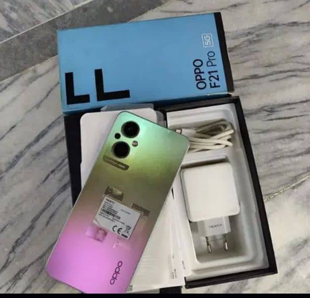 oppo f21 pro 5G one hand use complete box and original charger 0