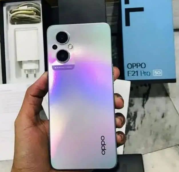 oppo f21 pro 5G one hand use complete box and original charger 5