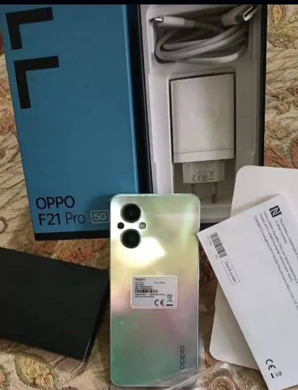 oppo f21 pro 5G one hand use complete box and original charger 6