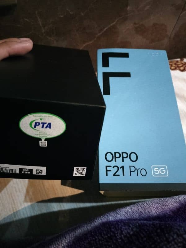 oppo f21 pro 5G one hand use complete box and original charger 7