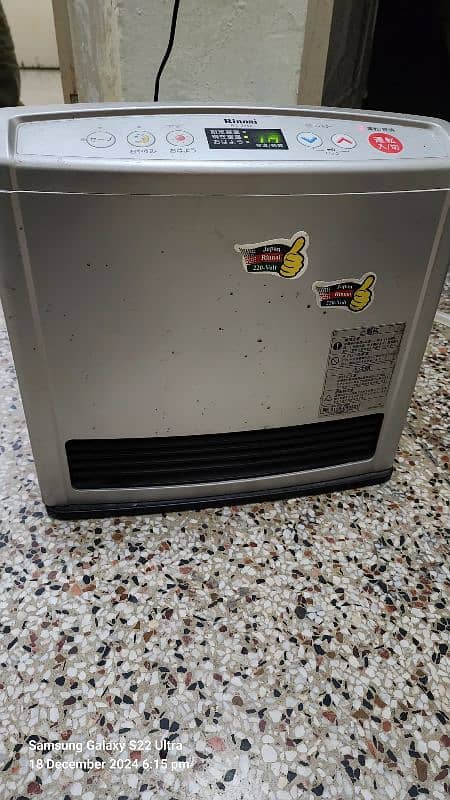 Electric heater for sale  (Dual gas & electric) japenese Rinnai 0