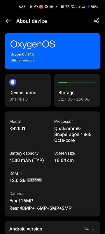 OnePlus 8T 12/256 pta Approved 3