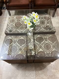 4 stools table