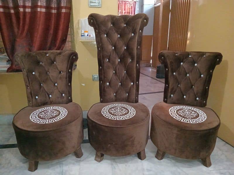 3 pieces sofa chair set 0