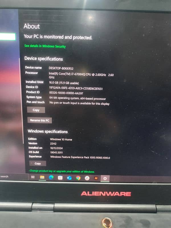 Alienware 17R3 Core I-7 5