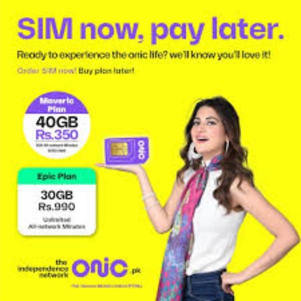 onic sim free delivery free 5000minte 5000sms 30GB deta plan prince 2