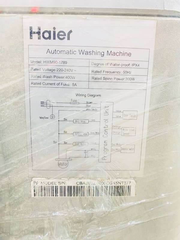 Haier washing machine fully automatic HWM90-1789 4