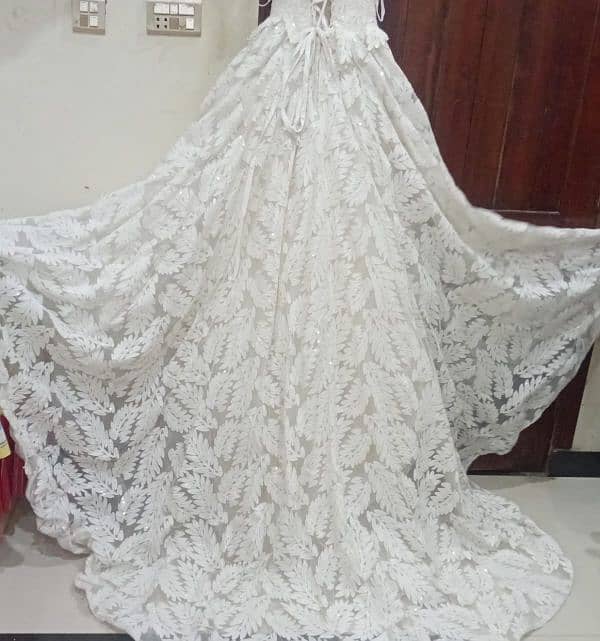 Arabian barbie pure white frock for bridal 1