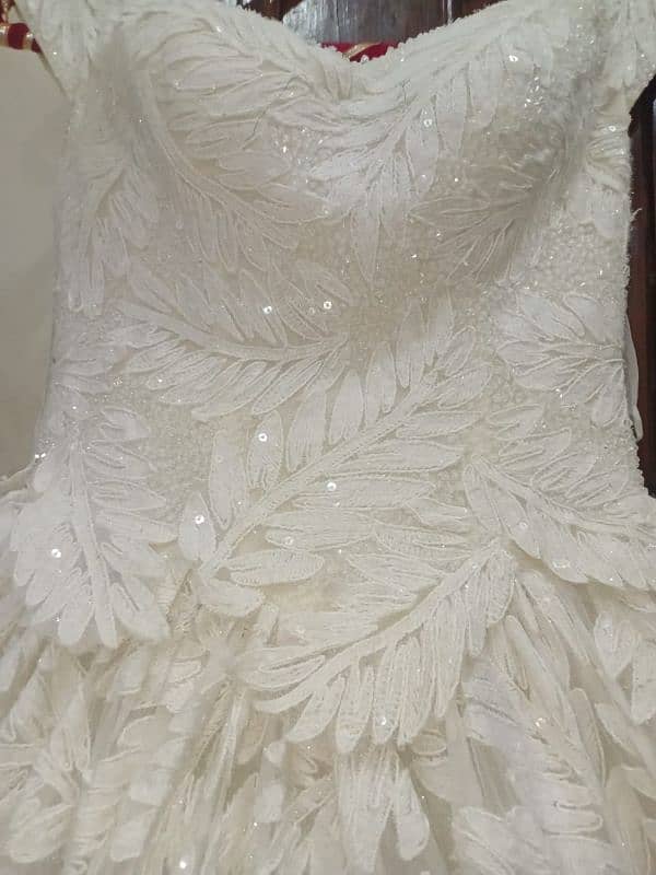 Arabian barbie pure white frock for bridal 7