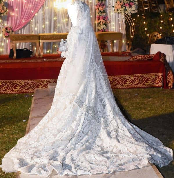 Arabian barbie pure white frock for bridal 11