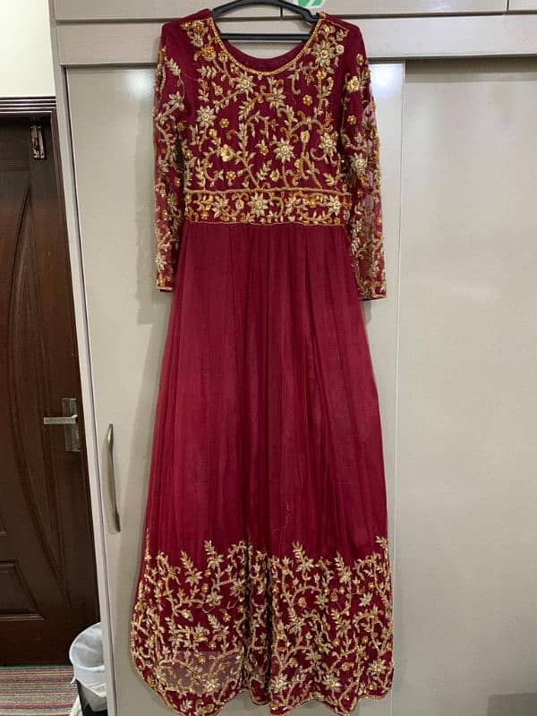 red full heavy embroidered maxi 0