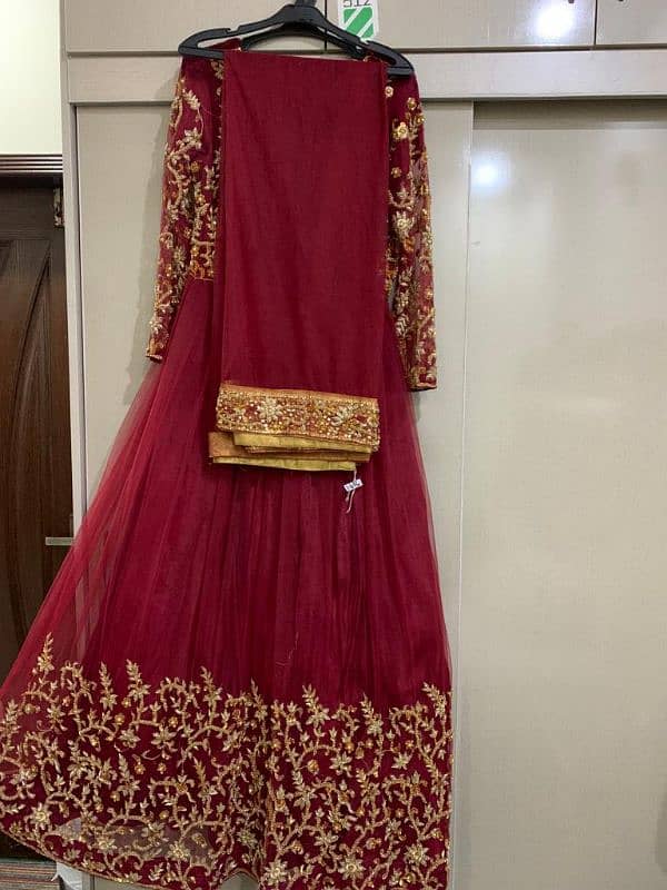 red full heavy embroidered maxi 2