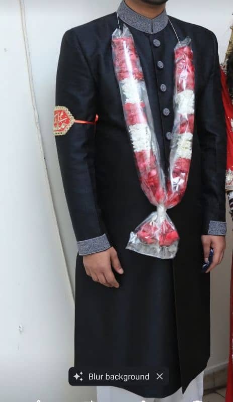 Groom's sherwani Black 1