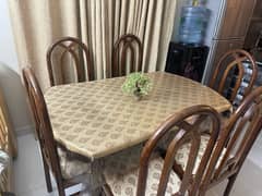 sheesham dining table with 6 chairs for sale in good condition