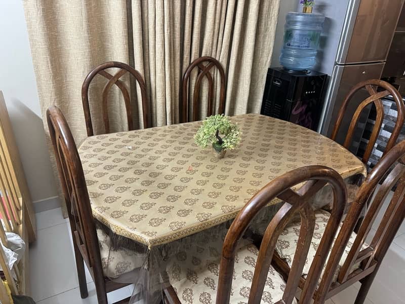 sheesham dining table with 6 chairs for sale in good condition 1