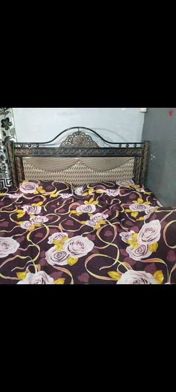 king size iron bed + iron sofa set 1