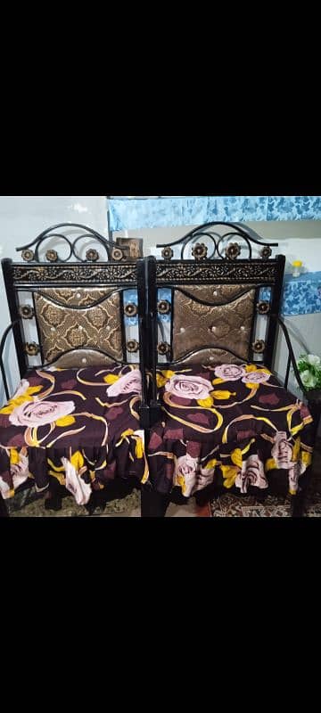 king size iron bed + iron sofa set 2