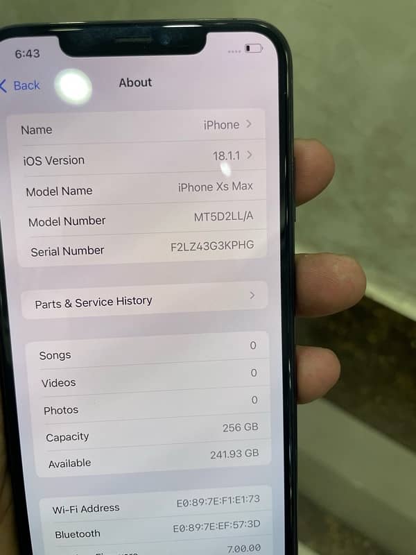 iphone xs max 256Gb single sim pta approved with box 1