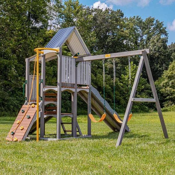 Swings|Slide|Seesaw|Marygoround|Bench|Gazibo|Tree House|Park Setup 3