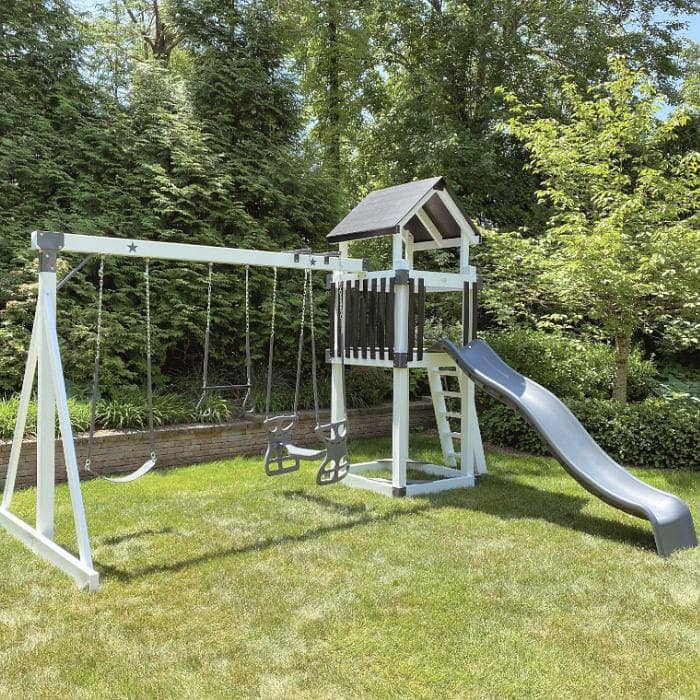 Swings|Slide|Seesaw|Marygoround|Bench|Gazibo|Tree House|Park Setup 5