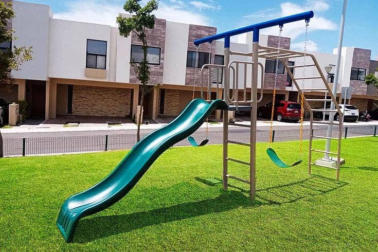 Swings|Slide|Seesaw|Marygoround|Bench|Gazibo|Tree House|Park Setup 10