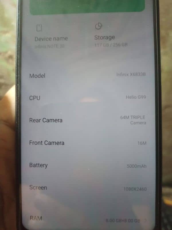 Infinix note 30  8/254 5