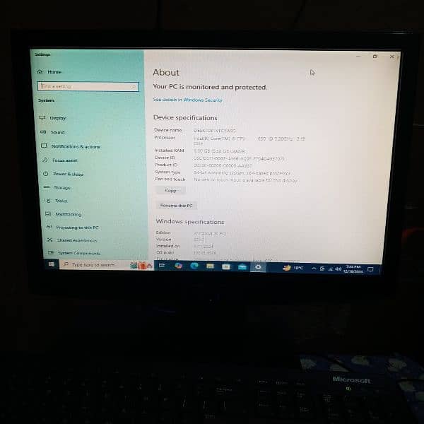 Full setup Lenovo i5 3rd generation PC + Monitor lcd 13