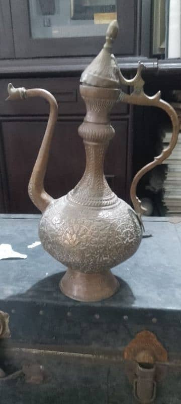 Antique Mughal  copper teapot 0