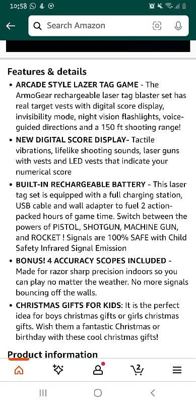 New Laser tag guns toy imported from USA. Guaranteed fun for age 7- 30 4