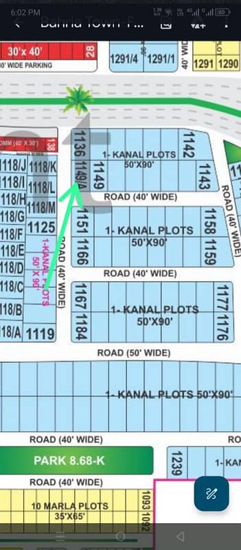 OPEN FORM 1 KANAL CORNER PLOT NO 1150 TAUHEED BLOCK BAHRIA TOWN 0