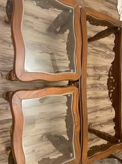 Elegant Carved Wooden Table Set (New condition) 1 month used