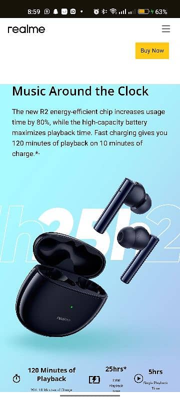 Realme Buds Air 2 with Active Noise Cancellation (ANC) 2