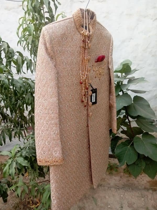 Bin Shafiq Groom Sherwani with Qulla and Khussa for sale in 60% off 2