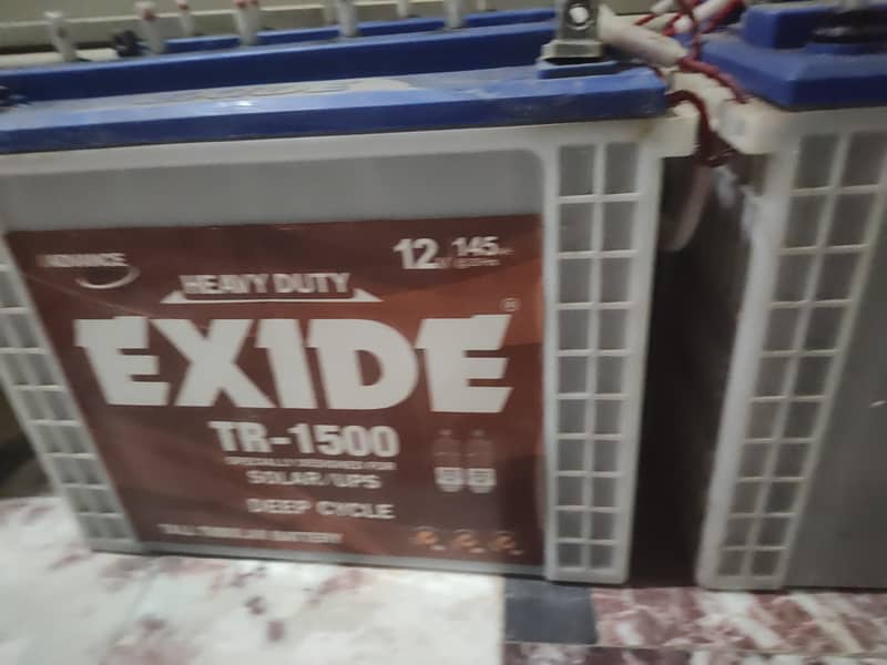 Exide TR 1500 12v 145AH used battery 0